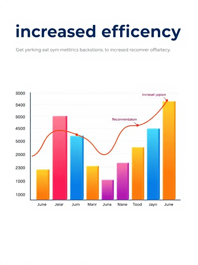 A graph displaying upward trends in key performance indicators, visually representing the accelerated operational outcomes achieved through Brayn System's consulting services.