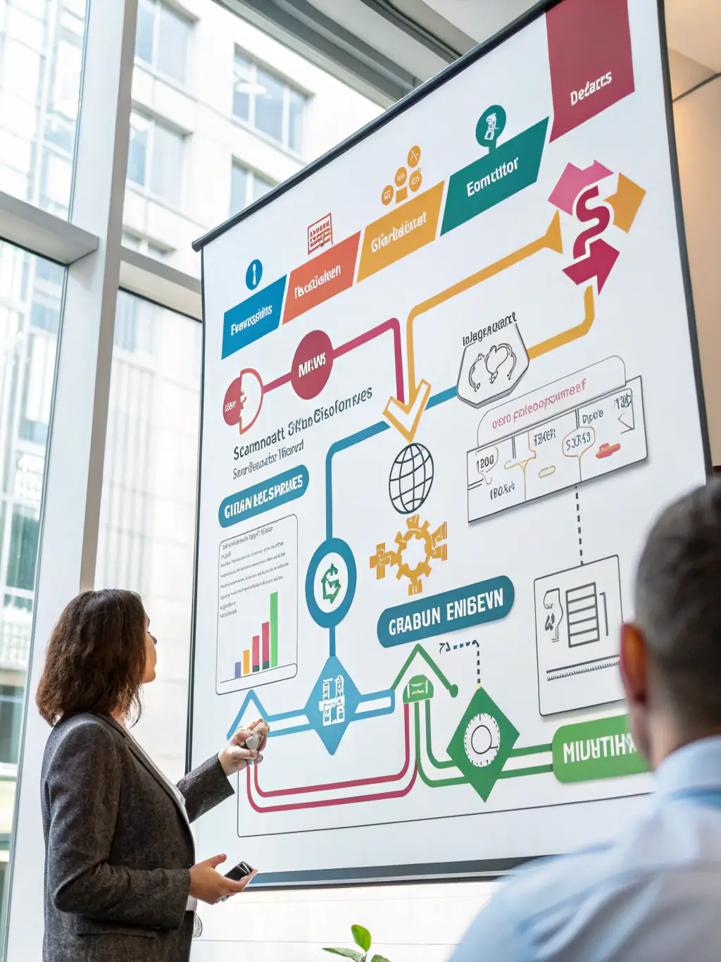 A clean, modern flowchart illustrating a streamlined decision-making process, highlighting the efficiency and scalability of Brayn System's decision flow solutions.