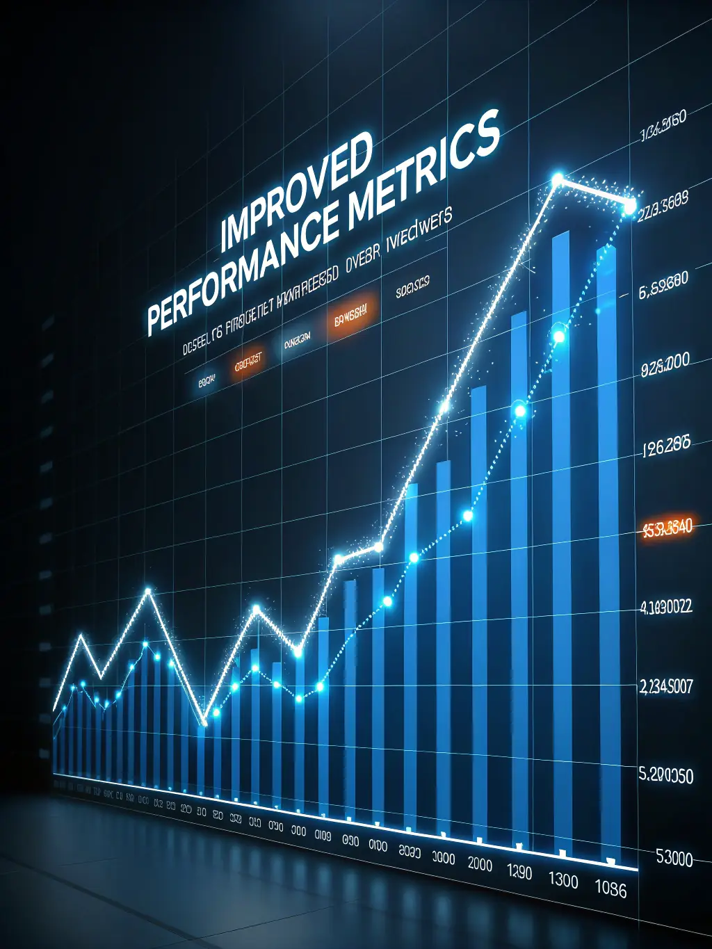 A dynamic graph showcasing key performance indicators (KPIs) trending upwards, representing the acceleration of operational outcomes for Brayn System clients.